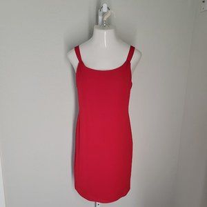 Patra Vintage Classy Red Dress ~ Knee Length ~ Sz 10 ~ Lined ~ Sleeveless